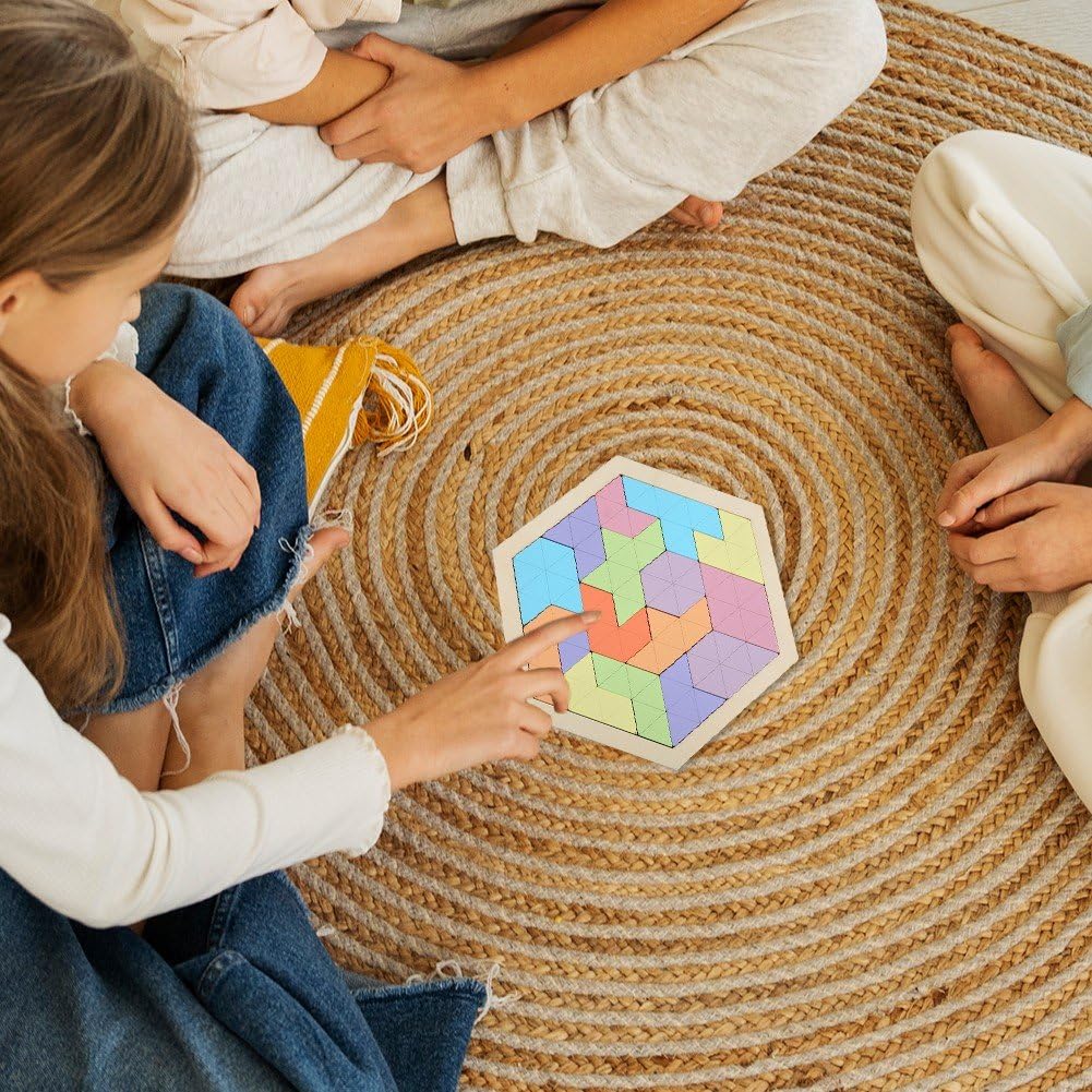 Amazon.co.jp: Toivexa 木製テトリスパズル ジグソーパズル 木製